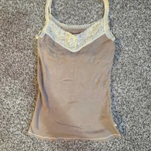 Hollister Tan Lace Trim Camisole